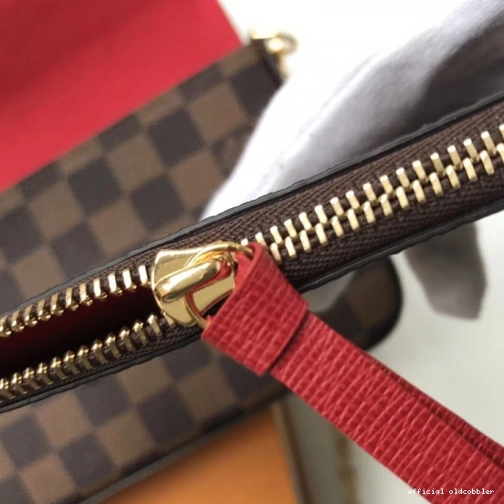Official oldcobbler N63032 Pochette Vuitton Louis Felicie Bag Damier 0803